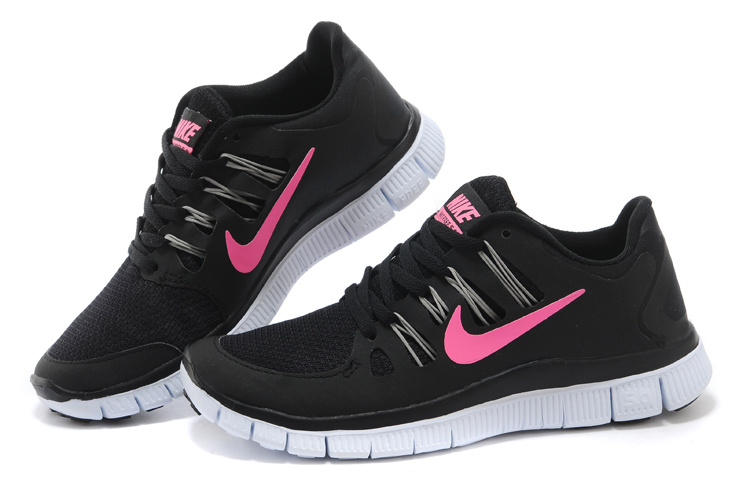 Nouveau Nike Free 5.0 femmes noir rose (3)